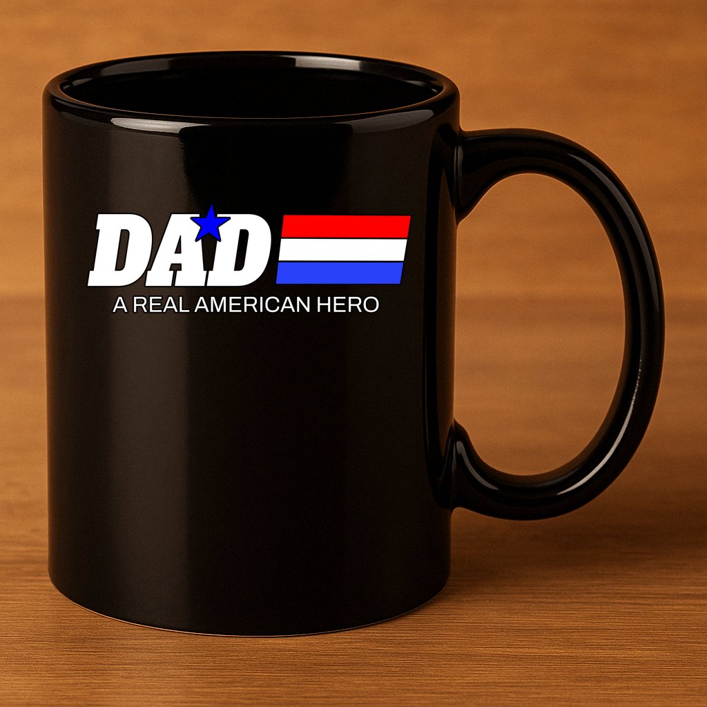 Dad A Real American Hero 11oz C Handle Ceramic Mug