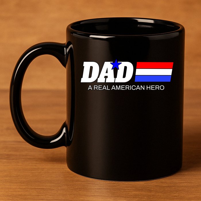 Dad A Real American Hero 11oz C Handle Ceramic Mug