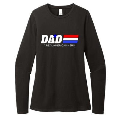 Dad A Real American Hero Womens CVC Long Sleeve Shirt