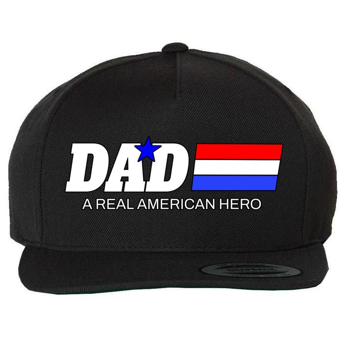 Dad A Real American Hero Wool Snapback Cap