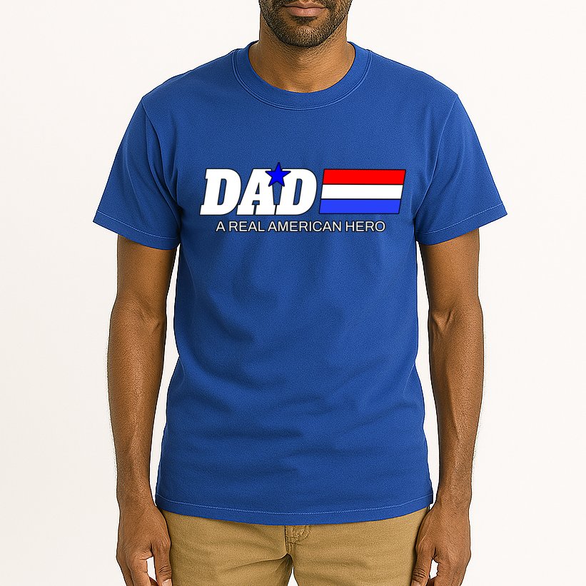 Dad A Real American Hero Tall T-Shirt