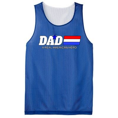 Dad A Real American Hero Mesh Reversible Basketball Jersey Tank