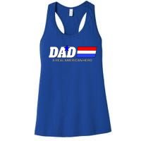 Dad A Real American Hero Women's Racerback Tank