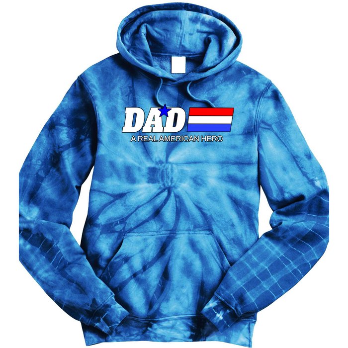 Dad A Real American Hero Tie Dye Hoodie