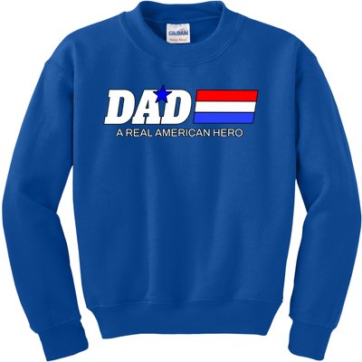 Dad A Real American Hero Kids Sweatshirt