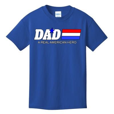 Dad A Real American Hero Kids T-Shirt