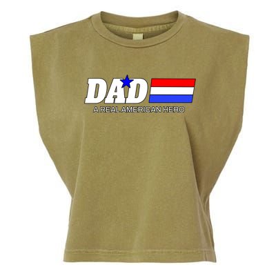 Dad A Real American Hero Garment-Dyed Women's Muscle Tee