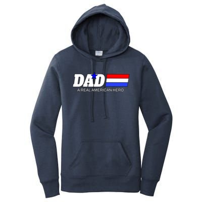 Dad A Real American Hero Women's Pullover Hoodie