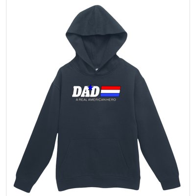 Dad A Real American Hero Urban Pullover Hoodie