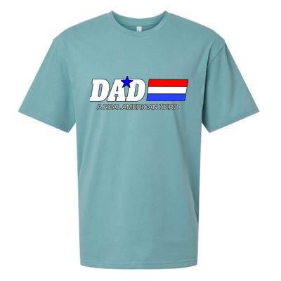 Dad A Real American Hero Sueded Cloud Jersey T-Shirt