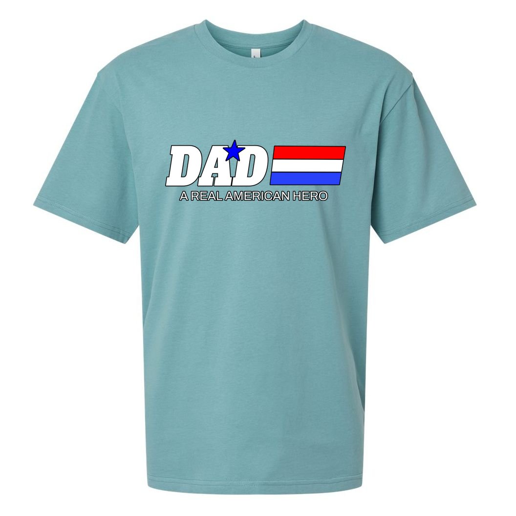Dad A Real American Hero Sueded Cloud Jersey T-Shirt