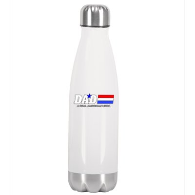 Dad A Real American Hero Stainless Steel Insulated Water Bottle