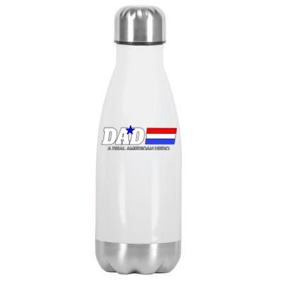 Dad A Real American Hero Stainless Steel Insulated Water Bottle