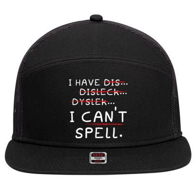 Dyslexia Awareness Reading Disorder Learning Disability 7 Panel Mesh Trucker Snapback Hat