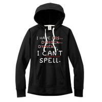 Dyslexia Awareness Reading Disorder Learning Disability Women's Fleece Hoodie