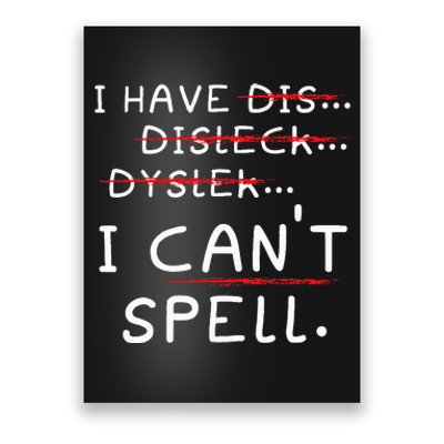 Dyslexia Awareness Reading Disorder Learning Disability Poster