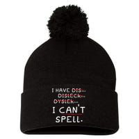 Dyslexia Awareness Reading Disorder Learning Disability Pom Pom 12in Knit Beanie