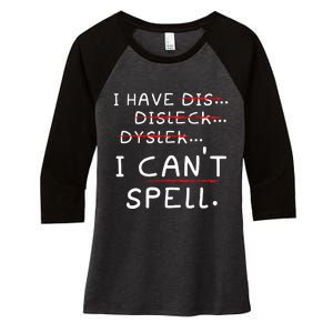 Dyslexia Awareness Reading Disorder Learning Disability Women's Tri-Blend 3/4-Sleeve Raglan Shirt