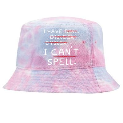 Dyslexia Awareness Reading Disorder Learning Disability Tie-Dyed Bucket Hat