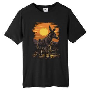 Donkey Animal Retro Style Graphic Tee for Boy Girl Tall Fusion ChromaSoft Performance T-Shirt