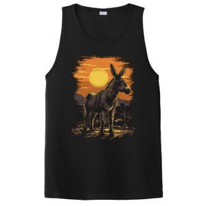 Donkey Animal Retro Style Graphic Tee for Boy Girl PosiCharge Competitor Tank