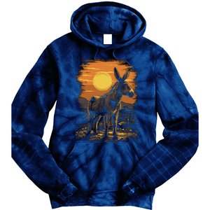 Donkey Animal Retro Style Graphic Tee for Boy Girl Tie Dye Hoodie