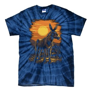 Donkey Animal Retro Style Graphic Tee for Boy Girl Tie-Dye T-Shirt