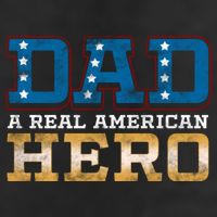 Dad A Real American Hero Gift Funny Gift 7 Panel Mesh Trucker Snapback Hat
