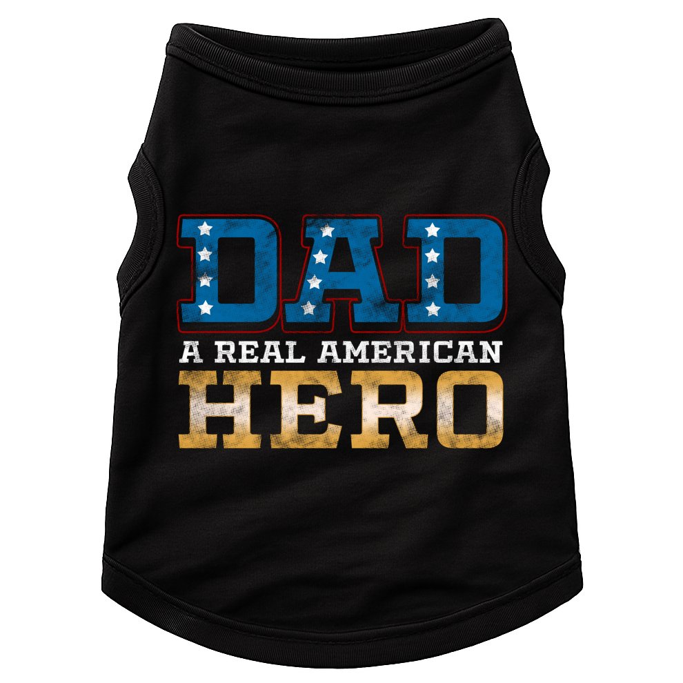 Dad A Real American Hero Gift Funny Gift Doggie Tank