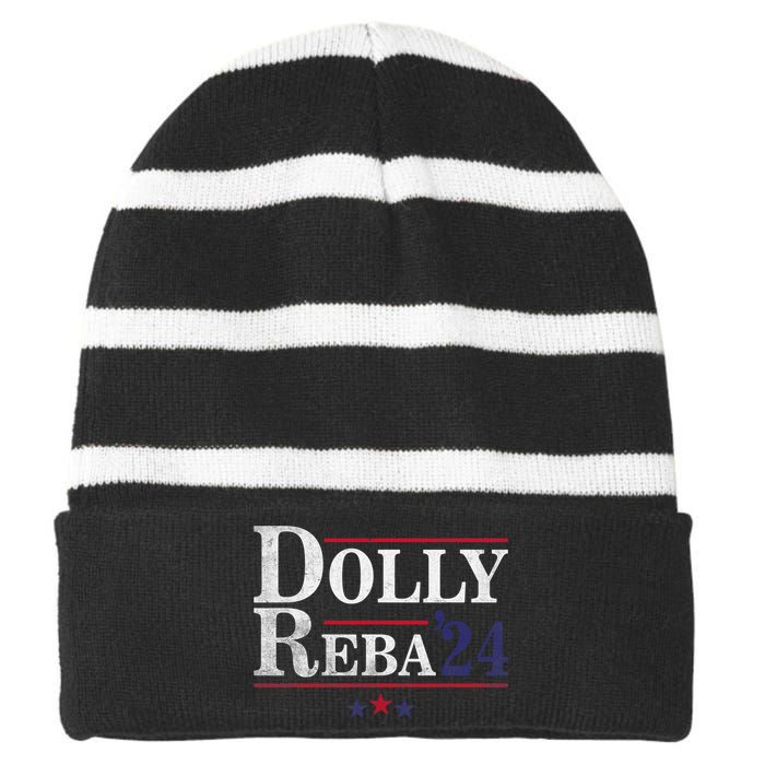 Dolly And Reba 2024 Trendy Design Striped Beanie with Solid Band