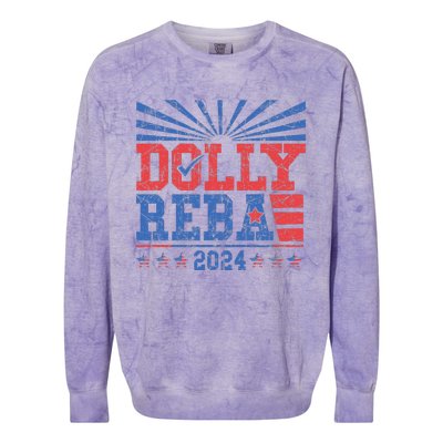 Dolly And Reba 2024 Colorblast Crewneck Sweatshirt