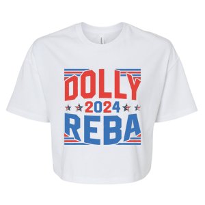 Dolly And Reba 2024 Funny Gift Bella+Canvas Jersey Crop Tee