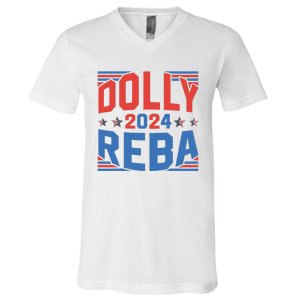 Dolly And Reba 2024 Funny Gift V-Neck T-Shirt