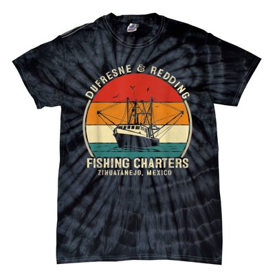 DUFRESNE And REDDING Fishing Charters Vintage Boating Tie-Dye T-Shirt