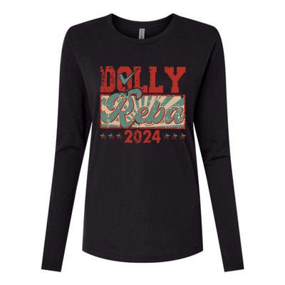 Dolly And Reba 2024 For President Dolly Reba Womens Cotton Relaxed Long Sleeve T-Shirt