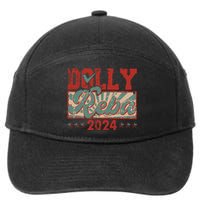 Dolly And Reba 2024 For President Dolly Reba 7-Panel Snapback Hat