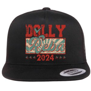 Dolly And Reba 2024 For President Dolly Reba Flat Bill Trucker Hat