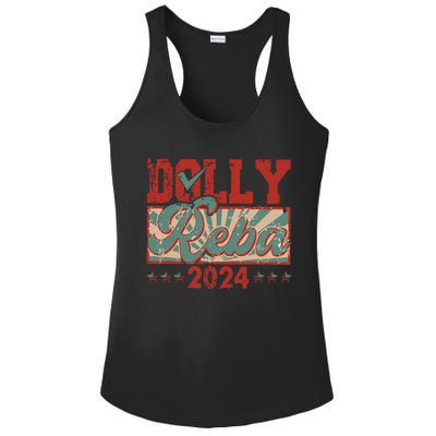 Dolly And Reba 2024 For President Dolly Reba Ladies PosiCharge Competitor Racerback Tank