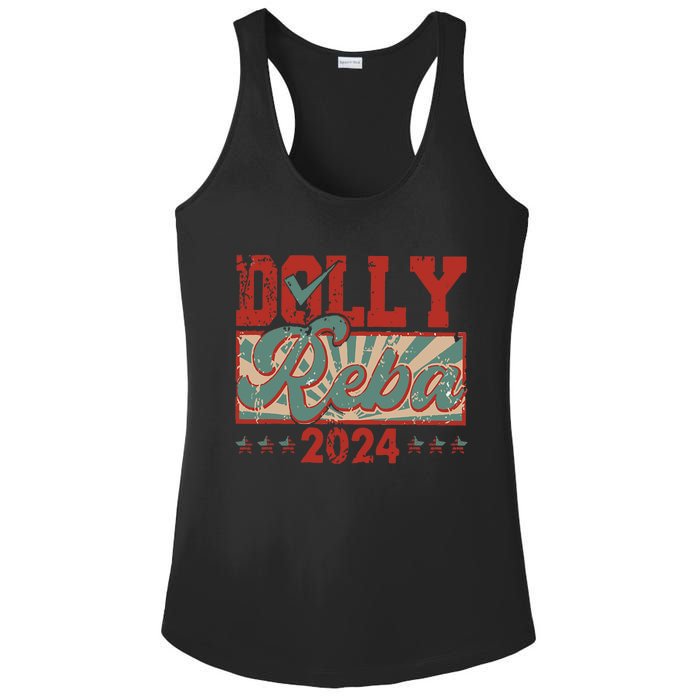 Dolly And Reba 2024 For President Dolly Reba Ladies PosiCharge Competitor Racerback Tank