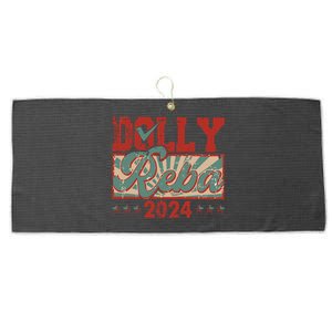 Dolly And Reba 2024 For President Dolly Reba Large Microfiber Waffle Golf Towel