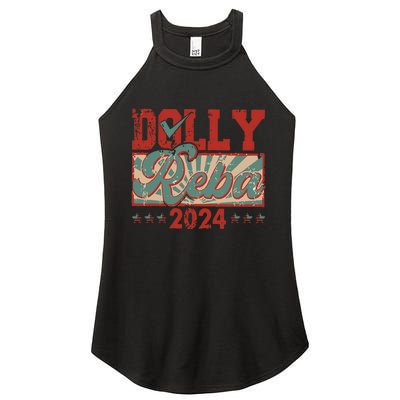 Dolly And Reba 2024 For President Dolly Reba Women's Perfect Tri Rocker Tank