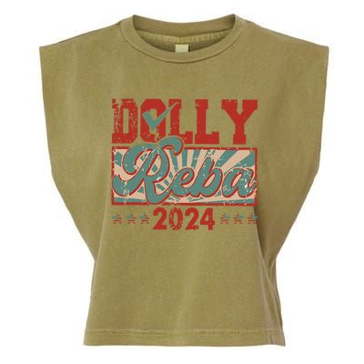 Dolly And Reba 2024 For President Dolly Reba Garment-Dyed Women's Muscle Tee