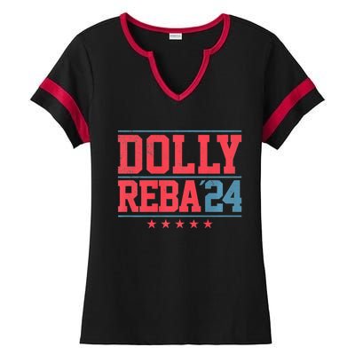 Dolly And Reba '24 Ladies Halftime Notch Neck Tee