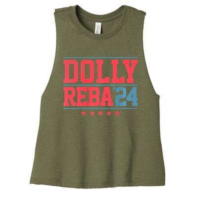 Dolly And Reba '24 Women's Racerback Cropped Tank