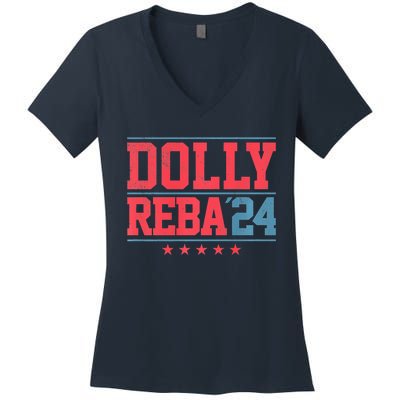 Dolly And Reba '24 Women's V-Neck T-Shirt