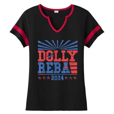 Dolly And Reba 2024 Ladies Halftime Notch Neck Tee