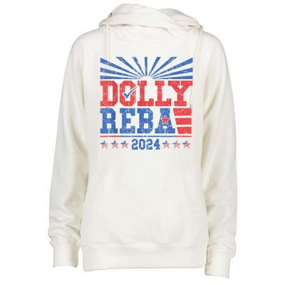 Dolly And Reba 2024 Womens Funnel Neck Pullover Hood