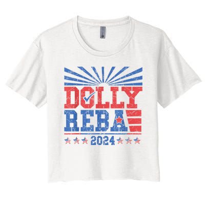 Dolly And Reba 2024 Women's Crop Top Tee