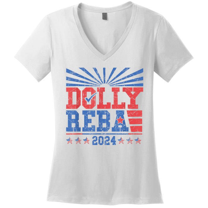 Dolly And Reba 2024 Women's V-Neck T-Shirt