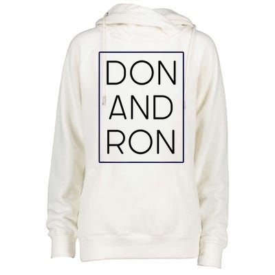 Don And Ron Trump DeSantis 2024 President Republican Vote Womens Funnel Neck Pullover Hood